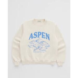Madhappy Aspen Crewneck Sweatshirt White Blue Size Small